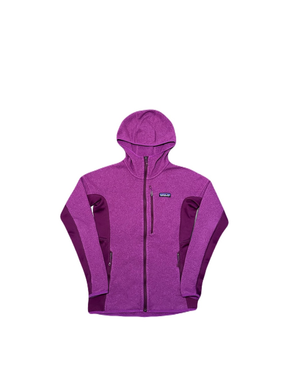 Patagonia Womens Performance Better Sweater Hoody Zip Fleece Jacket XS Purple